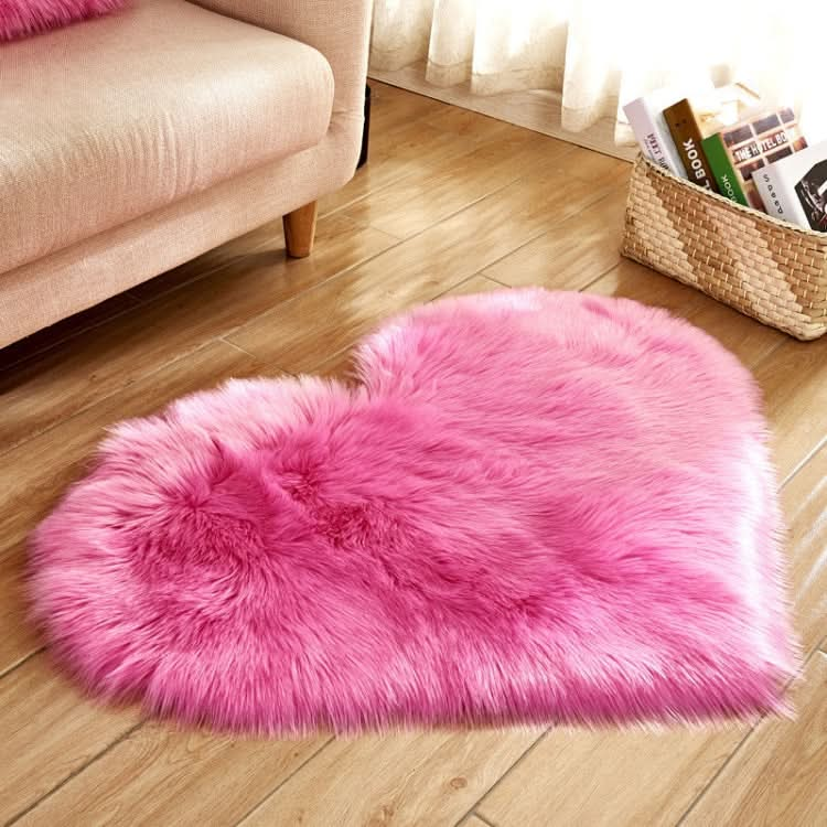 Love Heart Rugs Artificial Wool Sheepskin Hairy Carpet Faux Floor Mat Fur Plain Fluffy Soft Area Rug Tapetes, Series 2 Reluova