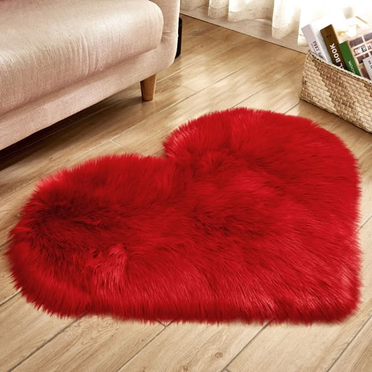 Love Heart Rugs Artificial Wool Sheepskin Hairy Carpet Faux Floor Mat Fur Plain Fluffy Soft Area Rug Tapetes, Series 2 Reluova