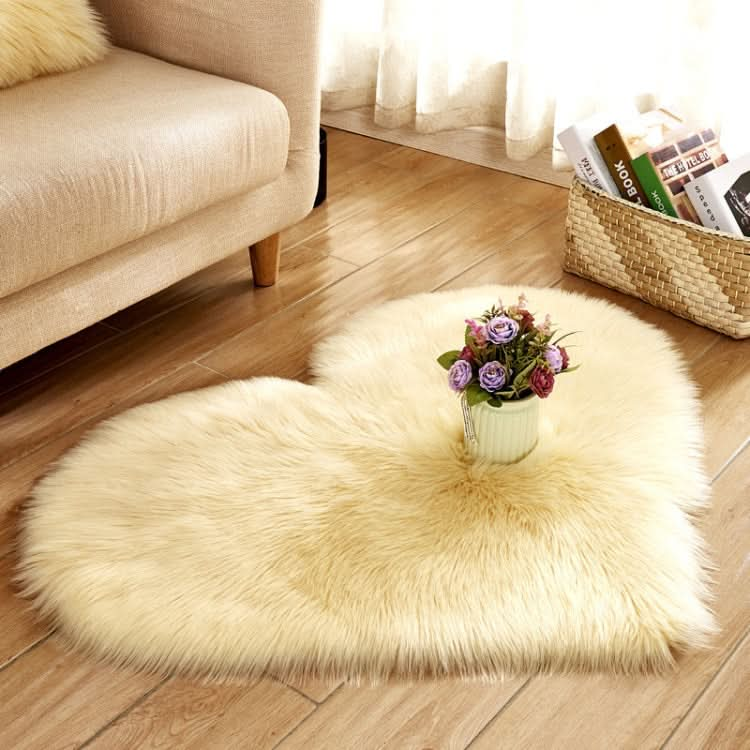 Love Heart Rugs Artificial Wool Sheepskin Hairy Carpet Faux Floor Mat Fur Plain Fluffy Soft Area Rug Tapetes, Series 1 Reluova