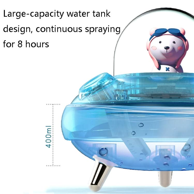 HO3 UFO Double Spraying Pet Humidifier Home Air Nebulizer Water Replenishing Instrument