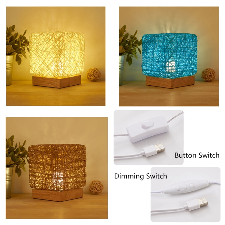 USB Square Sepak Takraw Table Lamp Bedroom Bedside Decorative Light, Spec: My Store