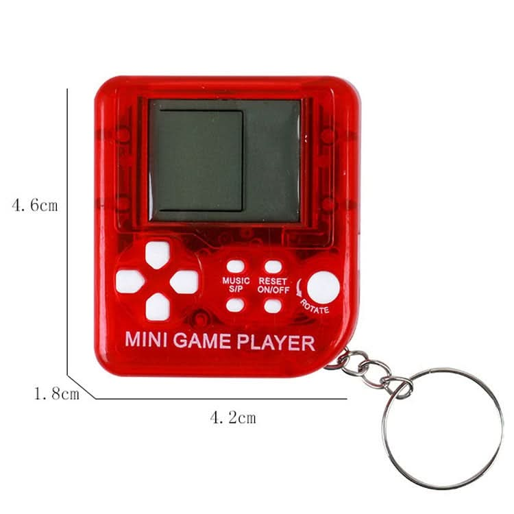 4 PCS Handheld Mini Game Console Toy Classic Brick Game Console with Keychain Reluova