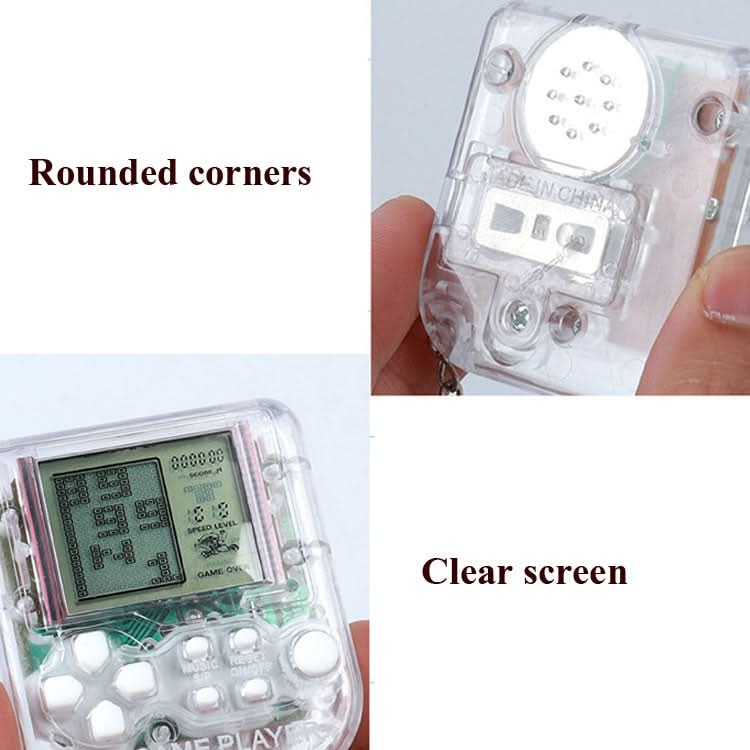 4 PCS Handheld Mini Game Console Toy Classic Brick Game Console with Keychain Reluova