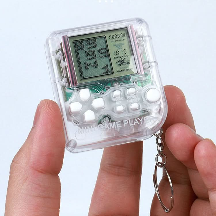 4 PCS Handheld Mini Game Console Toy Classic Brick Game Console with Keychain Reluova