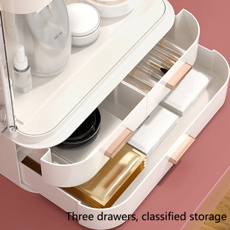 Dust-Proof Drawer Type Cosmetic Storage Box Household Large-Capacity Desktop Lipstick Storage Box