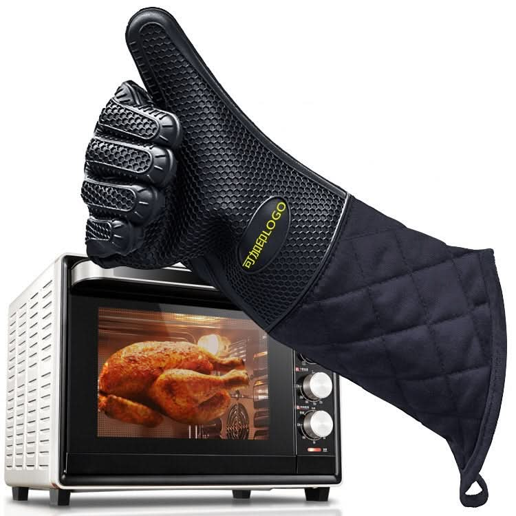 Extended Silicone Non-slip Gloves Resistant To High Temperatures Insulated Microwave Ovens Anti-scalding Gloves - Reluova