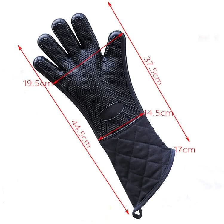 Extended Silicone Non-slip Gloves Resistant To High Temperatures Insulated Microwave Ovens Anti-scalding Gloves - Reluova