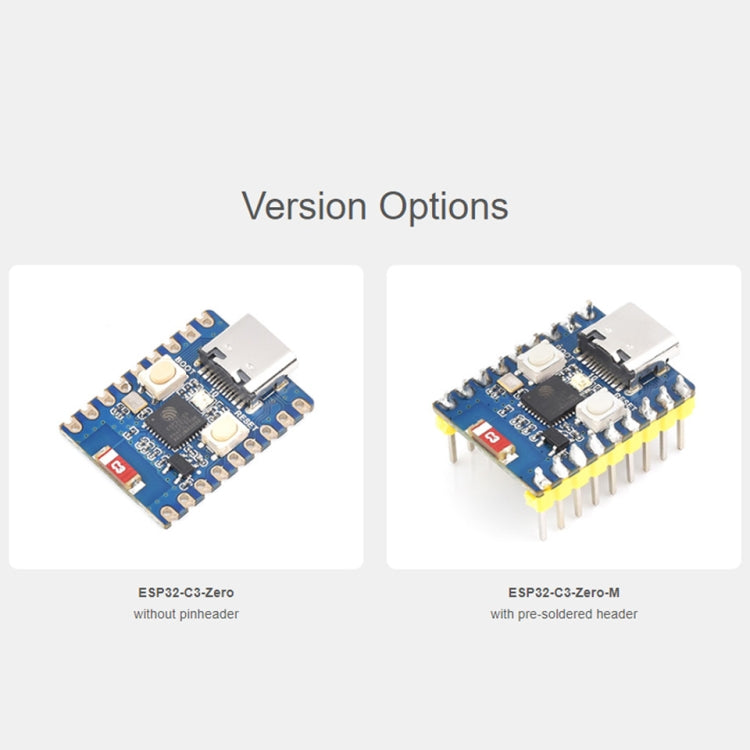 Waveshare 2.4GHz ESP32-C3 Mini Development Board, Based ESP32-C3FN4 Single-core Processor Reluova