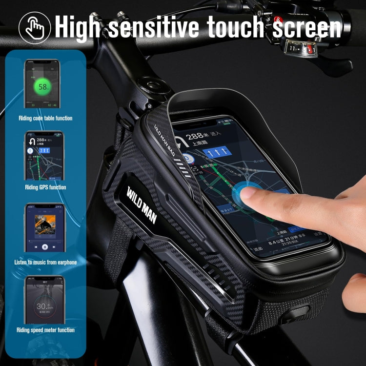 WILD MAN M20 Outdoor Cycling Bicycle Phone Touch Screen Waterproof Front Beam Bag Reluova