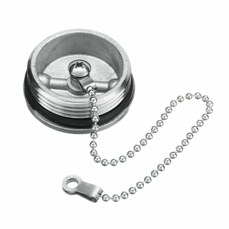 Stainless Steel Boat Deck Fill Filler Replacement Cap + Chain Boat Replacement Accessories