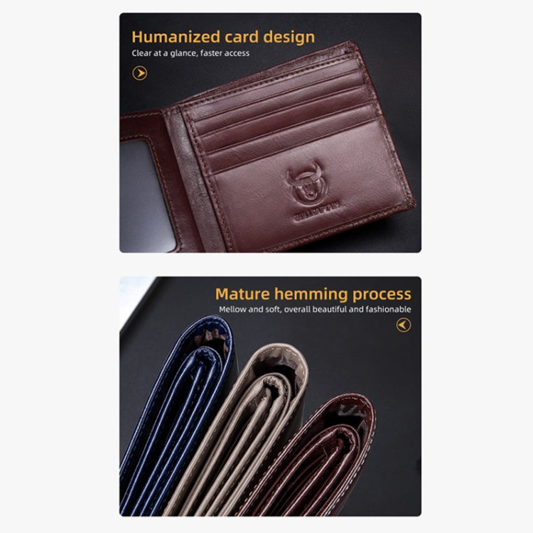 BUFF CAPTAIN 0204 Men Leather Horizontal And Vertical Wallet First-Layer Cowhide Anti-Theft Brush Card Clamp My Store