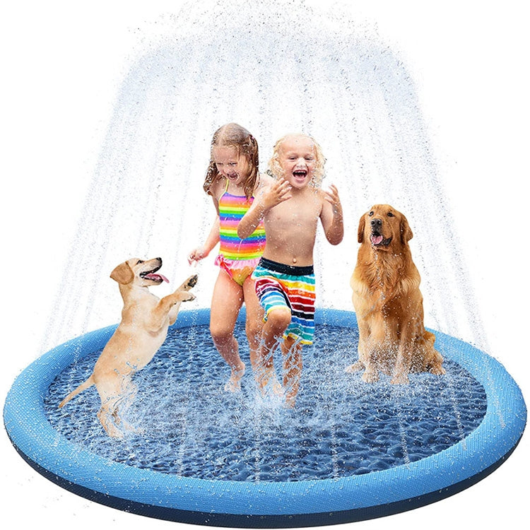 FY008 PVC Pet Sprinkler Mat Outdoor Lawn Water Fun Mat, Diameter: