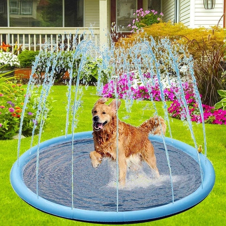 FY008 PVC Pet Sprinkler Mat Outdoor Lawn Water Fun Mat, Diameter: