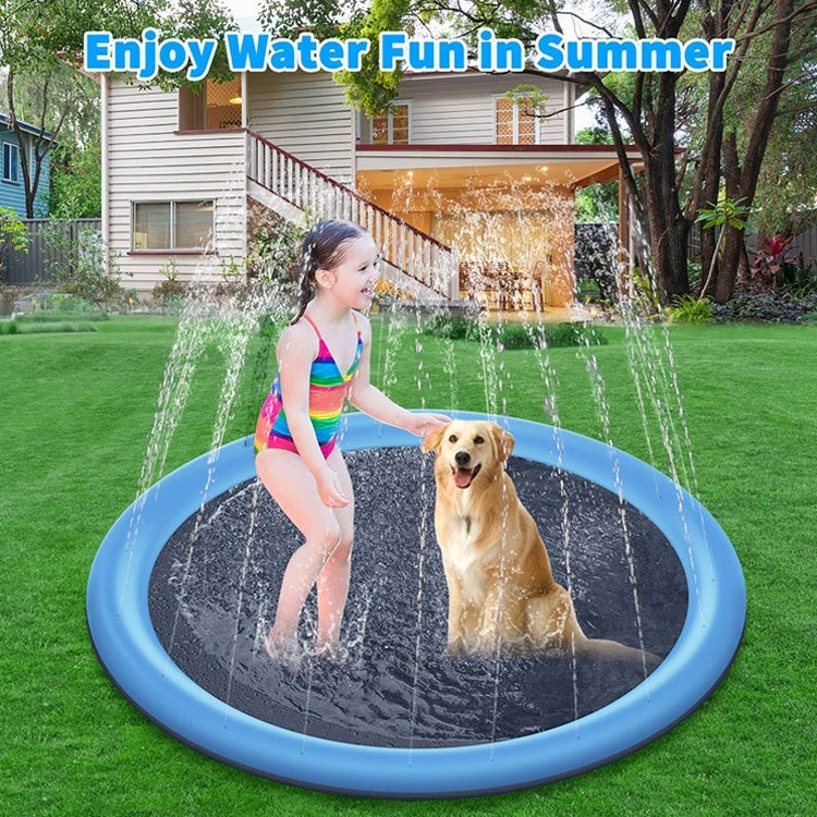 FY008 PVC Pet Sprinkler Mat Outdoor Lawn Water Fun Mat, Diameter: Reluova