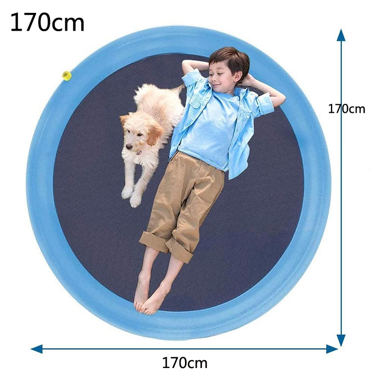 FY008 PVC Pet Sprinkler Mat Outdoor Lawn Water Fun Mat, Diameter: