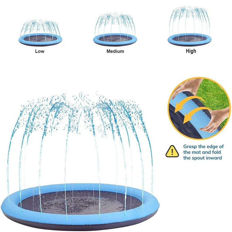 FY008 PVC Pet Sprinkler Mat Outdoor Lawn Water Fun Mat, Diameter: Reluova