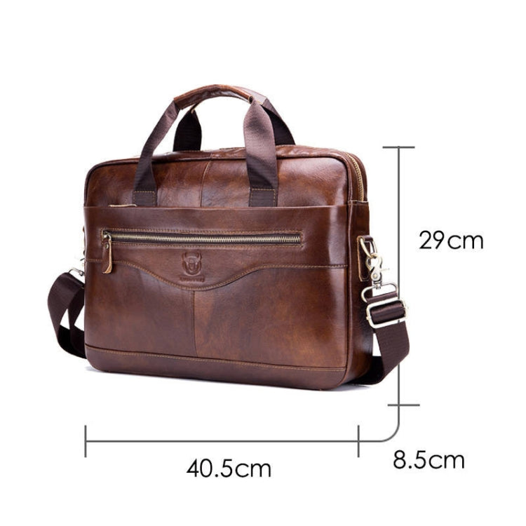 BUFF CAPTAIN 044 14 Inch Portable Computer Briefcase Men Leather Shoulder Messenger Bag My Store