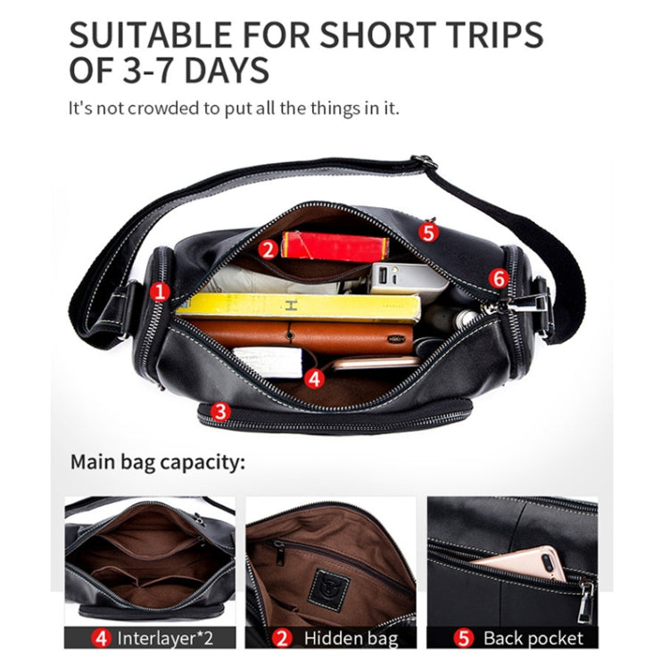 BUFF CAPTAIN HKDJB--001 First-Layer Cowhide Shoulder Messenger Bag Sports Men Leather Bag My Store