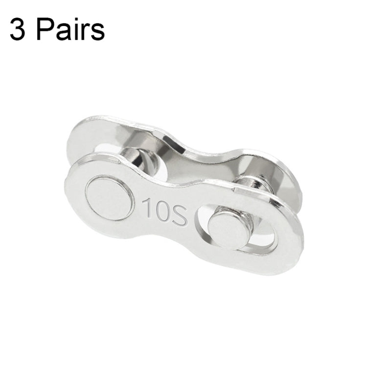 3 Pairs 6/7/8 Speed (Silver) ZH405 Mountain Road Bicycle Chain Magic Buckle Chain Quick Release Buckle-Reluova