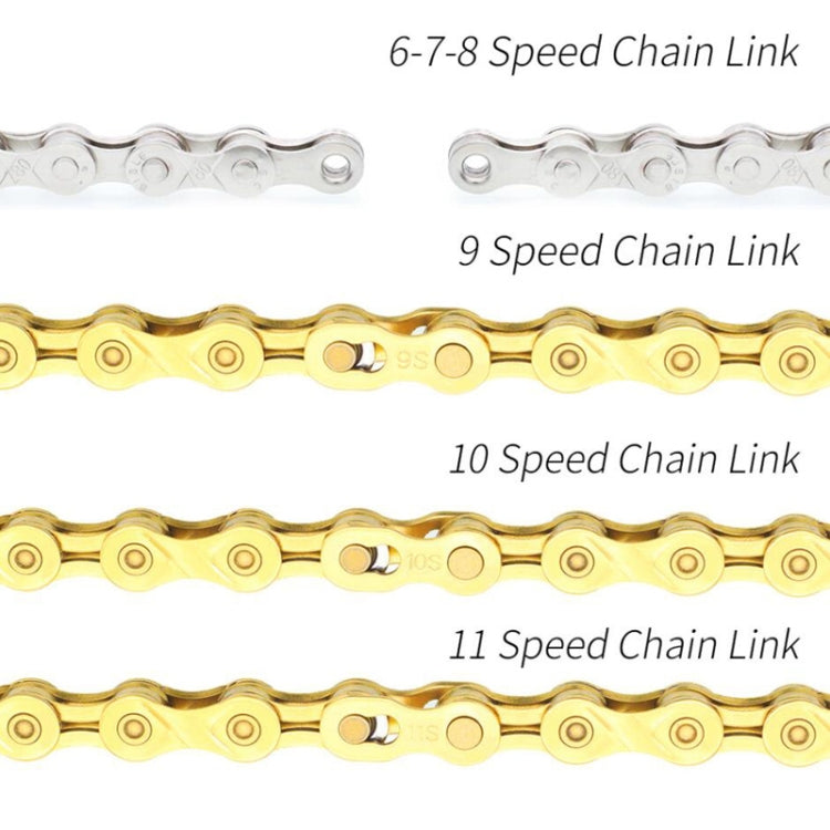 3 Pairs 6/7/8 Speed (Silver) ZH405 Mountain Road Bicycle Chain Magic Buckle Chain Quick Release Buckle-Reluova