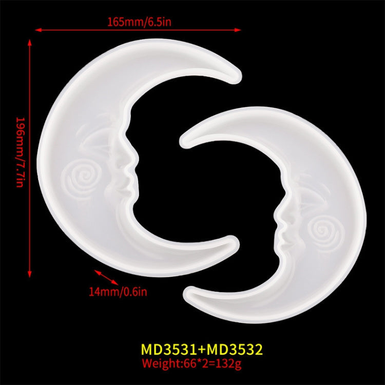 Sunglasses Moon Wall Pendant Mold Sun And Moon Mirror Wall Decoration Silicone Mold Set My Store