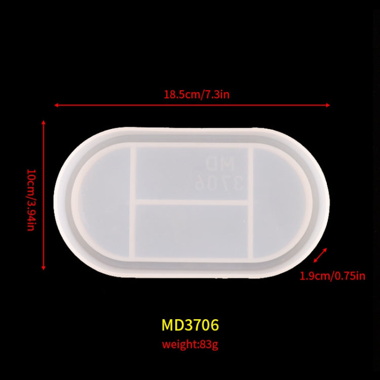 Oval Dish Silicone Mold DIY Crystal Glue Storage Box Mold