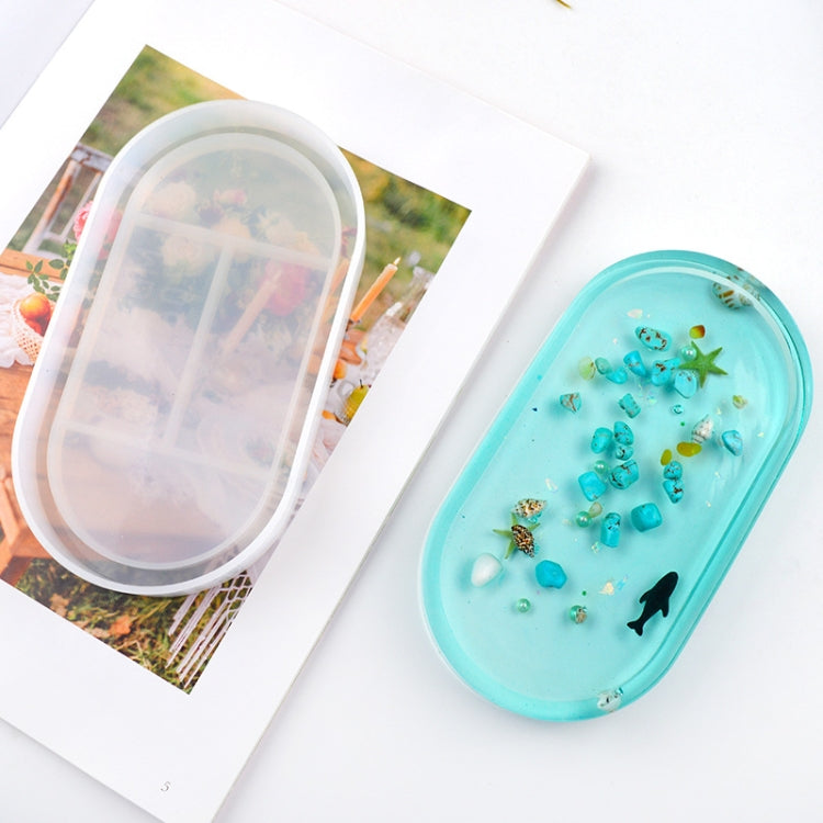 Oval Dish Silicone Mold DIY Crystal Glue Storage Box Mold