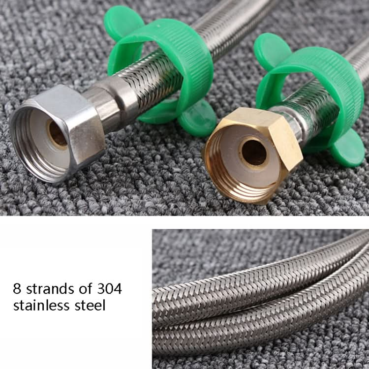 304 Stainless Steel Metal Knitting Hose Toilet Water Heater Hot And Cold Water High Pressure Pipe 4/8 Inch DN15 Connecting Pipe-Reluova