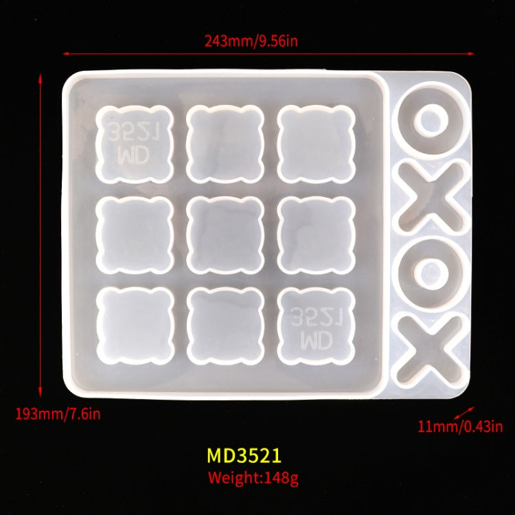 DIY Crystal Elastic Chessboard Game Mold Nine Palace Game Chess Word Chess Mold My Store