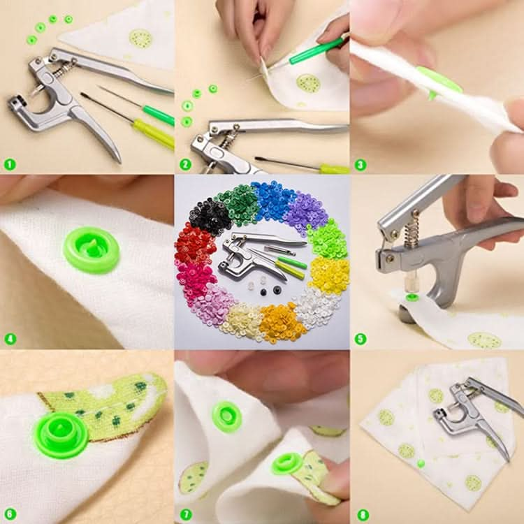 Colorful Plastic Resin Children Clothes Button Hand Pressure Pliers Installation Tool Reluova