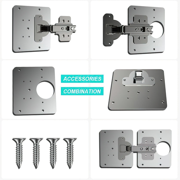 Stainless Steel Hinge Repair Installer, Specification: Single Plate +8 screw My Store