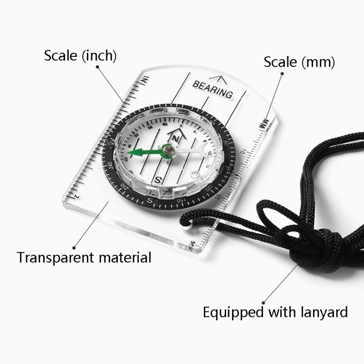 2 in 1 Compass With Map Measuring Ruler Outdoor Multifunctional Compass-Reluova