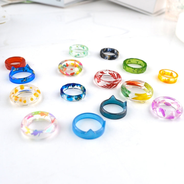 3 in 1 DIY Crystal Dripping Ring Pendant Silicone Mold Arc-Shaped Section Ring Mold