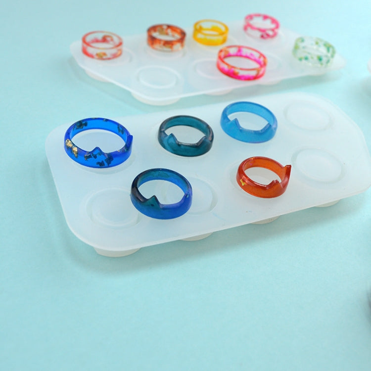 3 in 1 DIY Crystal Dripping Ring Pendant Silicone Mold Arc-Shaped Section Ring Mold-Reluova