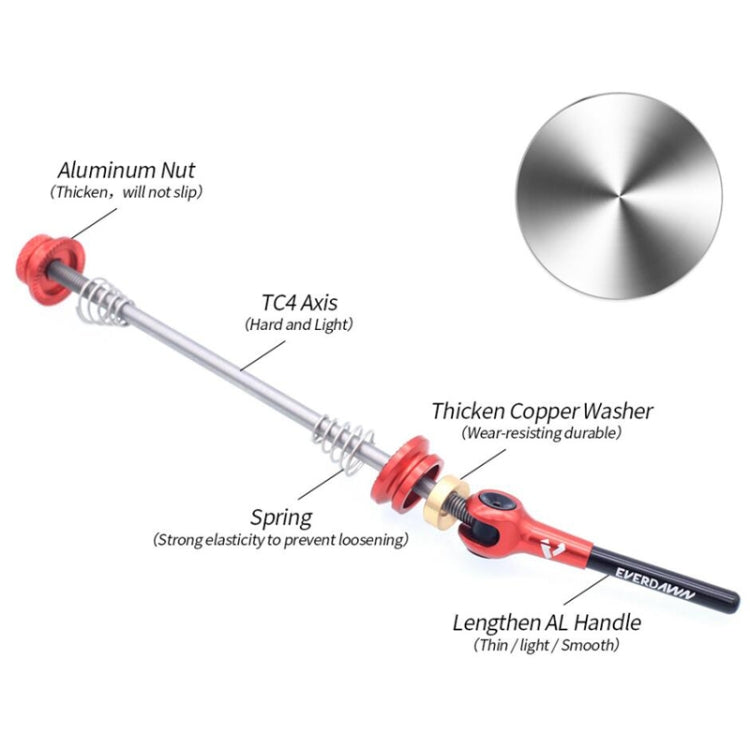 EVERDAWN Mountain Highway Bike Titanium Alloy Axis Quick Removal Rod Front And Rear Rollers Open Flower Drum Fixed Axis Trolley Reluova