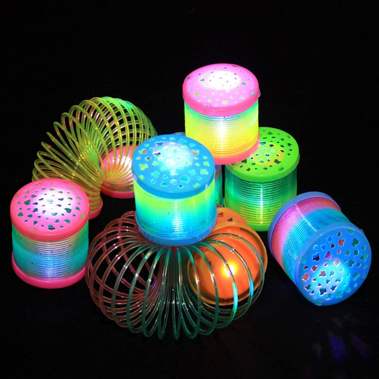 10 PCS Magic Starry Sky Projection Rainbow Circle Flash Stacking Circle,Random Color Delivery