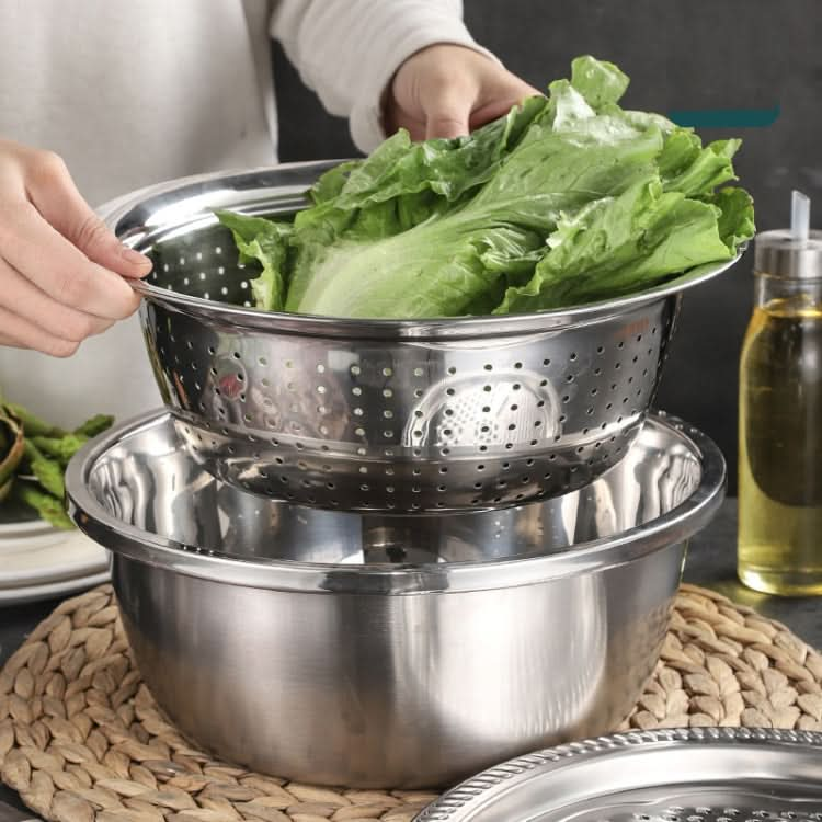 Stainless Steel Multifunctional Grater Kitchen Draining And Washing Basin Set Reluova