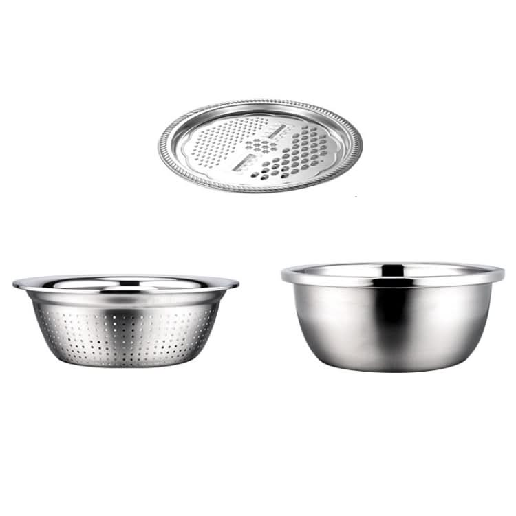 Stainless Steel Multifunctional Grater Kitchen Draining And Washing Basin Set Reluova