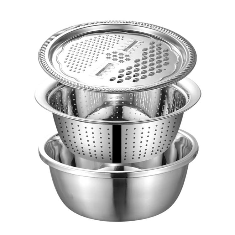 Stainless Steel Multifunctional Grater Kitchen Draining And Washing Basin Set Reluova