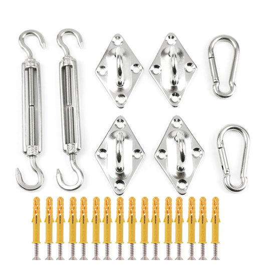 Outdoor Rectangle Shade Sail 304 Stainless Steel Accessories Outdoor Shade Flower Basket Screws Diamond Door Buckle Reluova