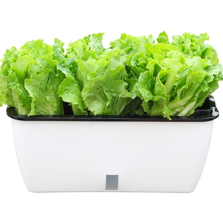 Family Balcony Rectangular Plastic Self-Absorbent Vegetable Growing Pot Flower Pot, Style: My Store