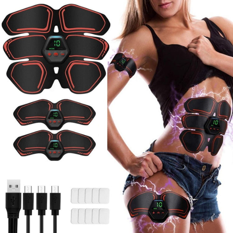 EMS Portable Abdomen Device Electric Abdominal Muscle Stickers with LCD Screen Display Reluova