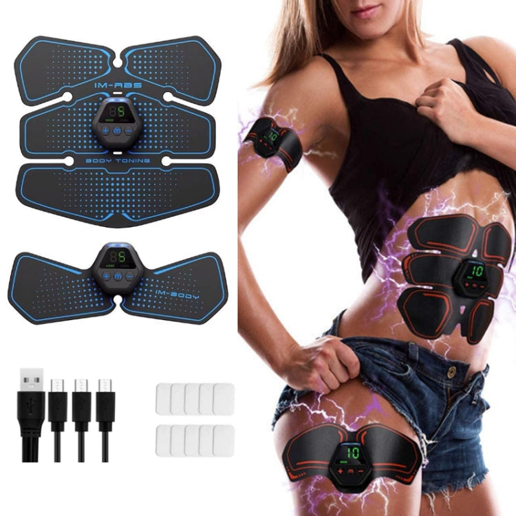 EMS Portable Abdomen Device Electric Abdominal Muscle Stickers with LCD Screen Display Reluova