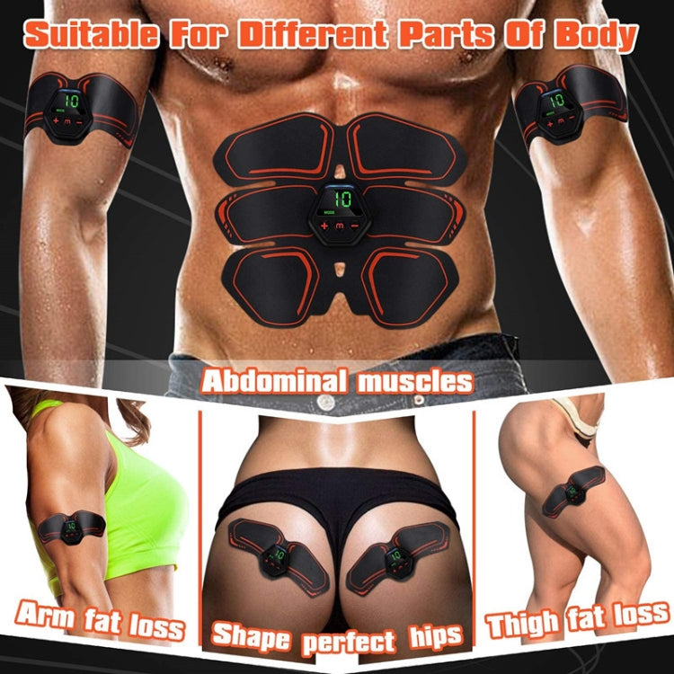 EMS Portable Abdomen Device Electric Abdominal Muscle Stickers with LCD Screen Display