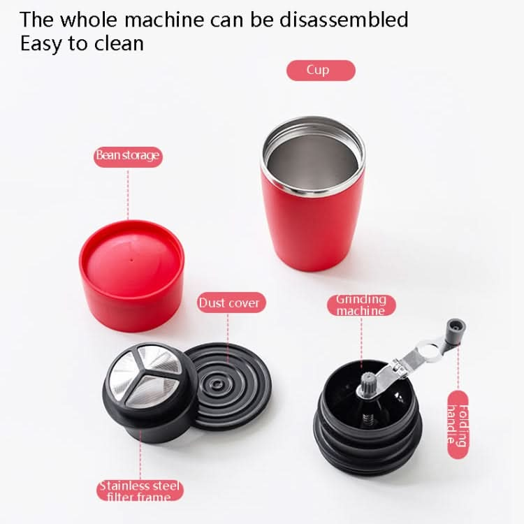 Portable Coffee Beans Grinder Home Hand-Cranked Coffee Machine Stainless Steel Grinder Reluova