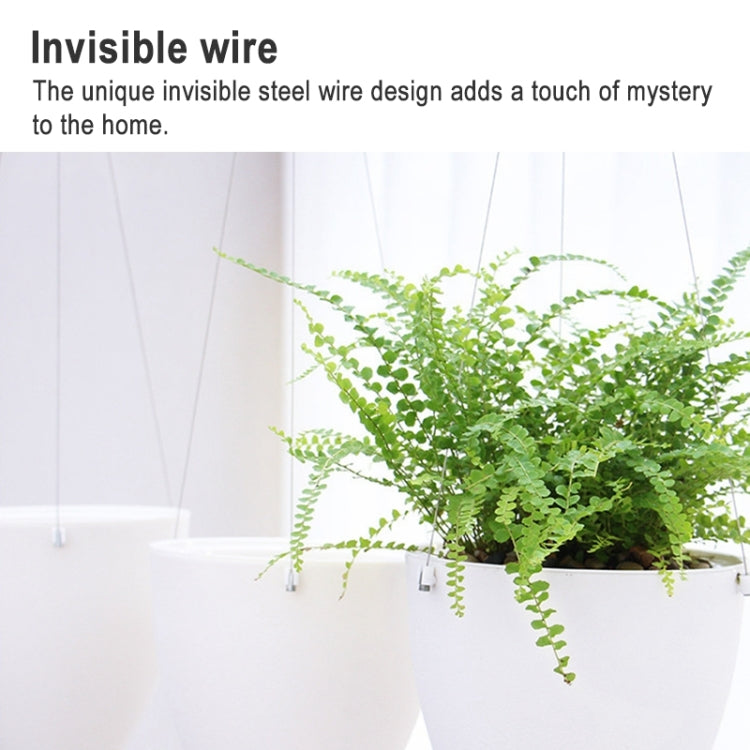 Wire Hanging Plastic Flowerpot With Automatic Water Absorption And Frosted Surface