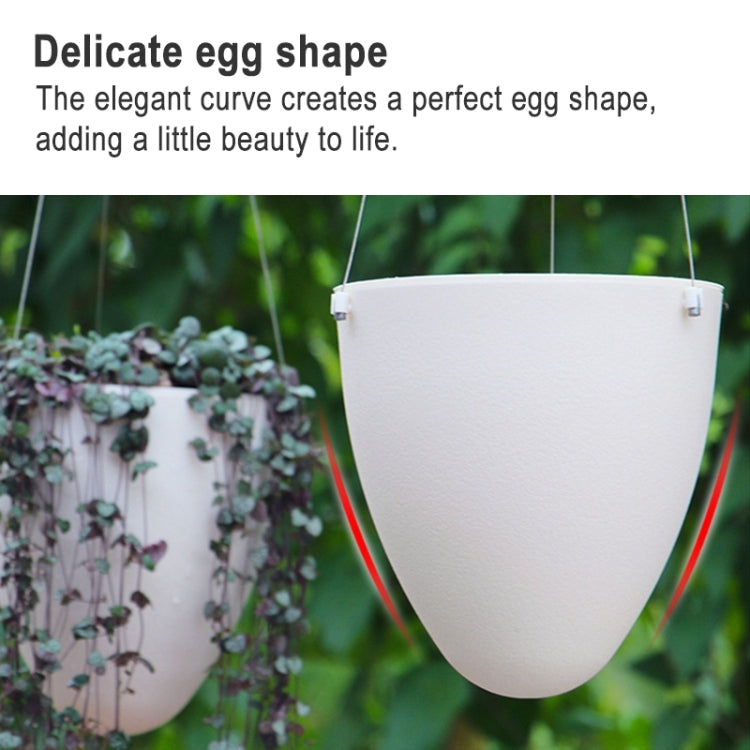 Wire Hanging Plastic Flowerpot With Automatic Water Absorption And Frosted Surface My Store