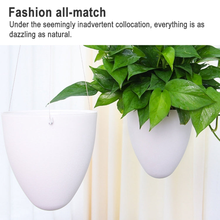 Wire Hanging Plastic Flowerpot With Automatic Water Absorption And Frosted Surface My Store