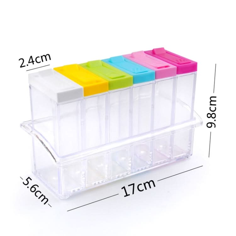 6 PCS/Set Transparent Spice Seasoning Box Storage Bottle-Reluova