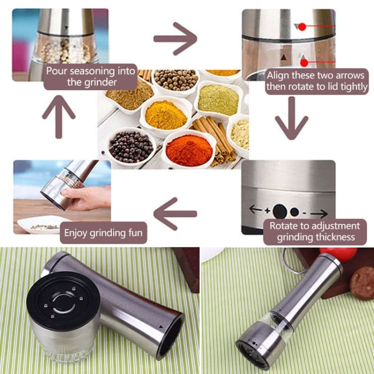 JE0318 Stainless Steel Manual Multi-Purpose Pepper Grinder Kitchen Cooking Tools - Reluova